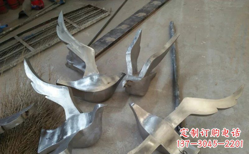 湖南不锈钢小型鸽子雕塑