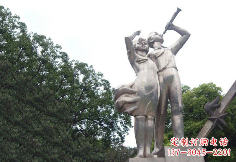 湖南不锈钢小学生雕塑