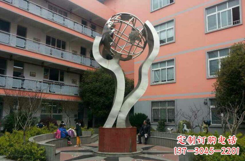 湖南不锈钢地球雕塑传承世界文化