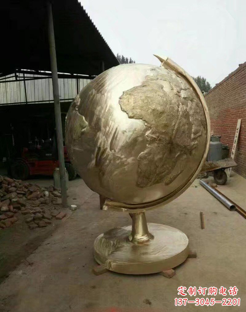 湖南不锈钢地球仪雕塑象征地球家园