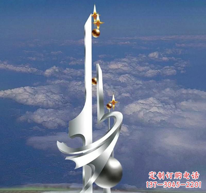 湖南不锈钢校园书本雕塑传承知识文化