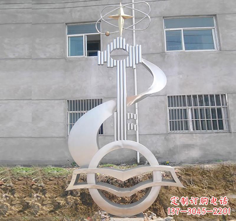 湖南不锈钢校园书本钥匙雕塑让回忆留在校园