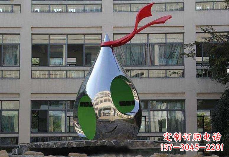 湖南不锈钢校园水滴雕塑