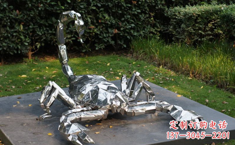 湖南不锈钢蝎子动物雕塑