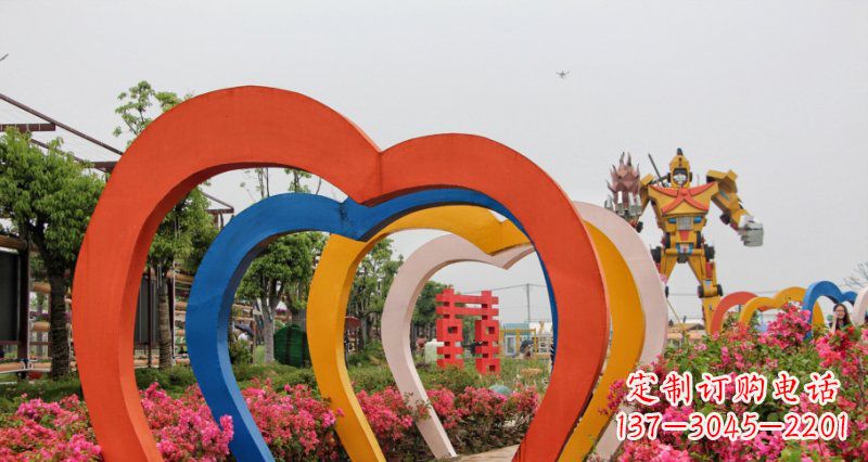 湖南不锈钢心形拱门公园雕塑