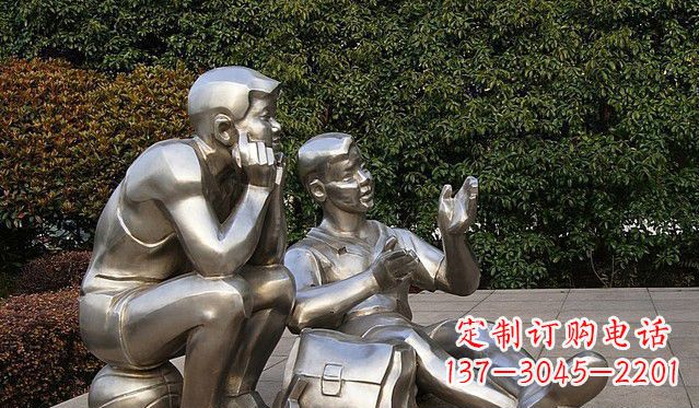 湖南不锈钢的学生雕塑