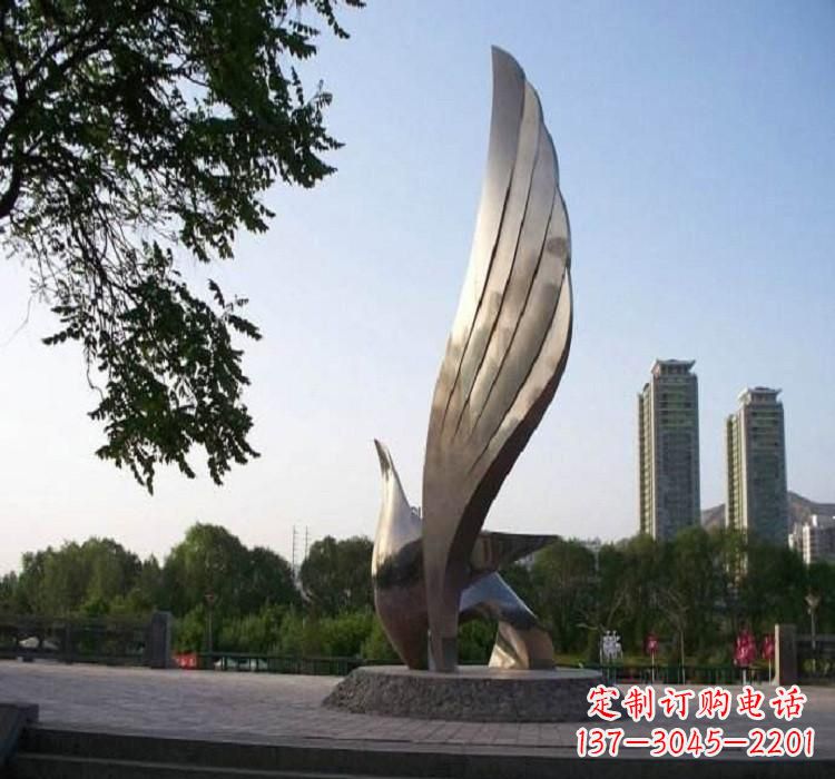 湖南精美的不锈钢翅膀雕塑