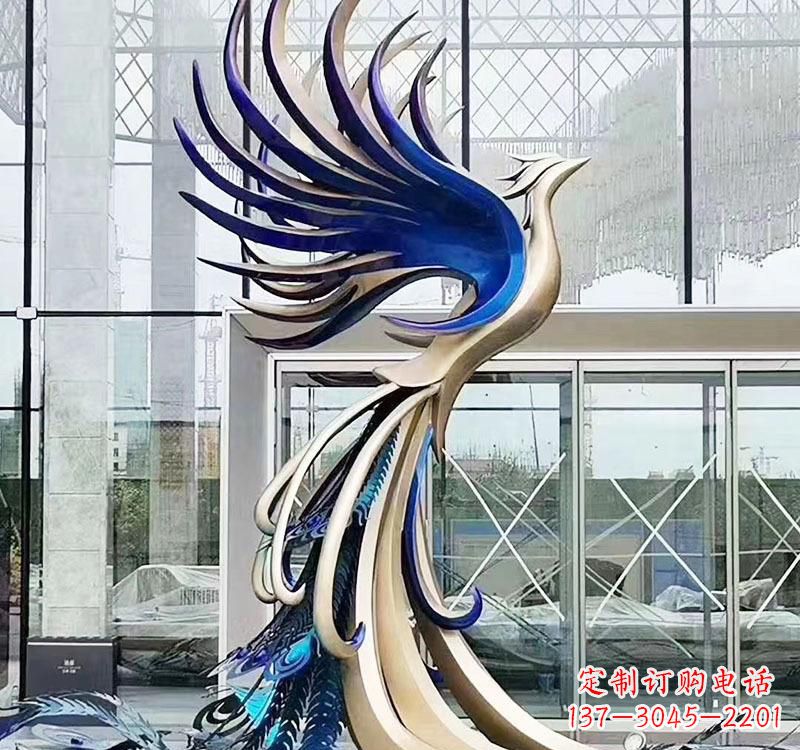 湖南不锈钢艺术凤凰雕塑