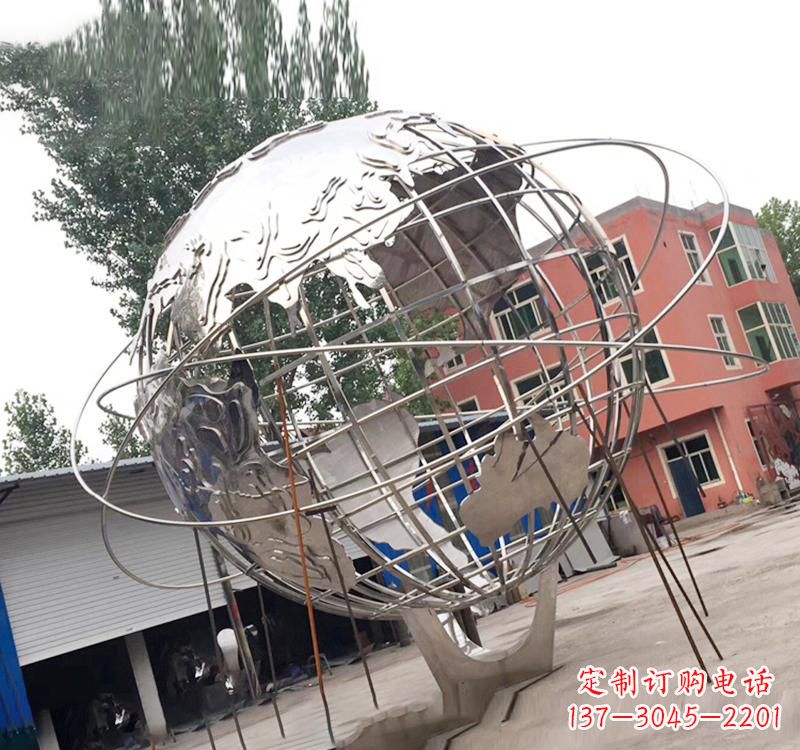 湖南不锈钢艺术镂空地球仪雕塑