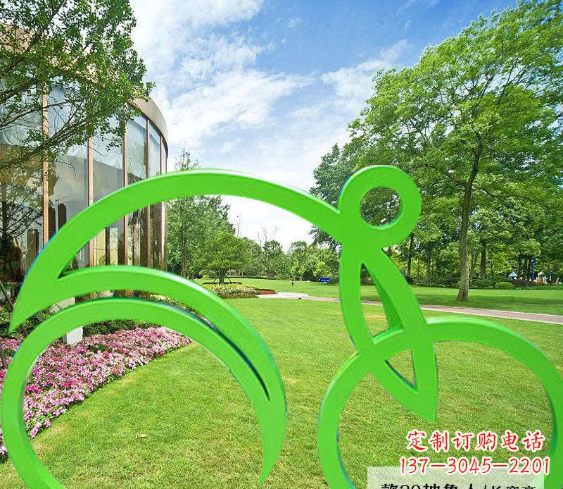 湖南不锈钢荧光绿骑行艺术
