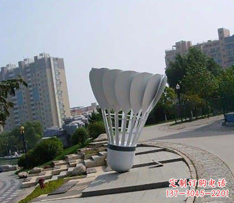 湖南不锈钢羽毛球雕塑装点美丽的羽毛球世界