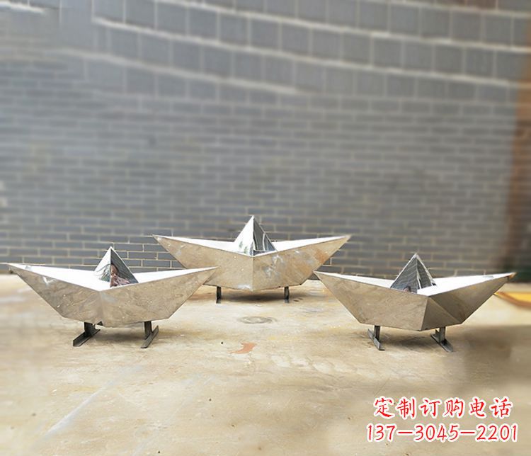 湖南不锈钢元宝雕塑精致的艺术品