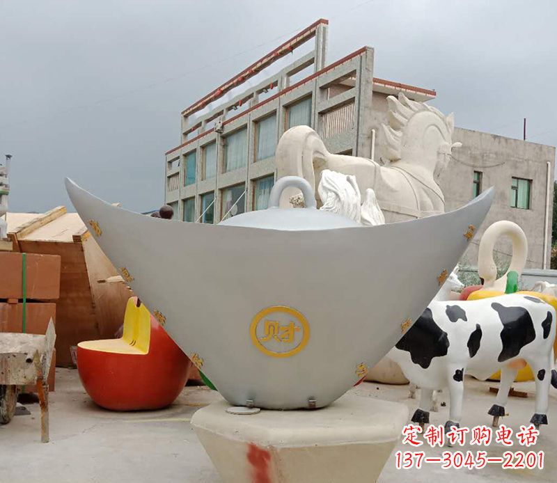 湖南不锈钢元宝雕塑精美而珍贵