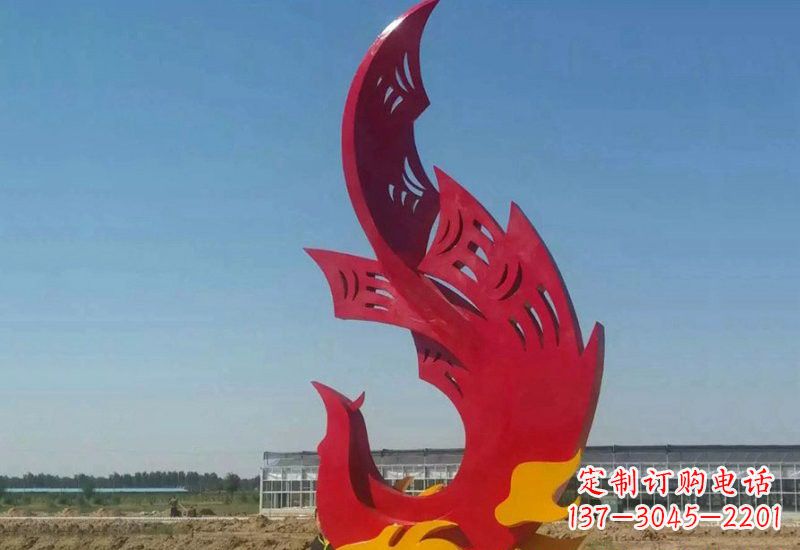 湖南凤凰雕塑传承不锈钢园林艺术