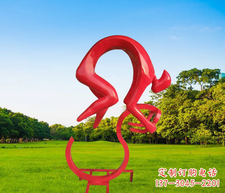 湖南不锈钢园林抽象骑自行车雕塑