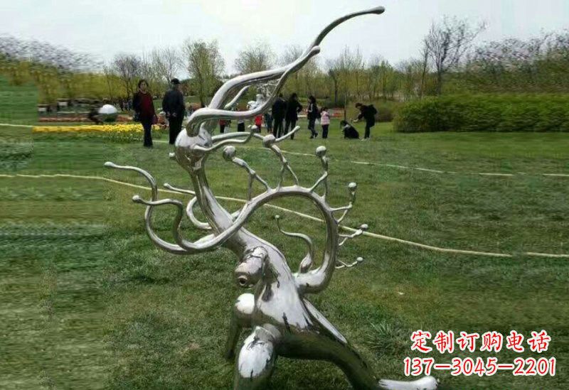 湖南不锈钢园林抽象树枝雕塑