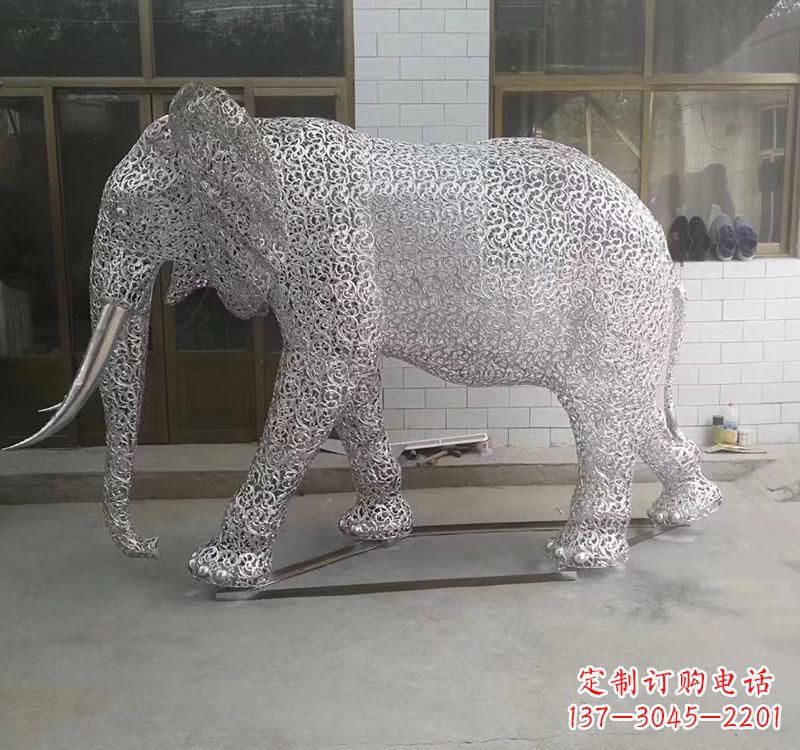 湖南不锈钢园林大象雕塑