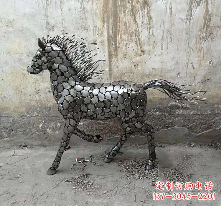 湖南不锈钢园林动物马雕塑