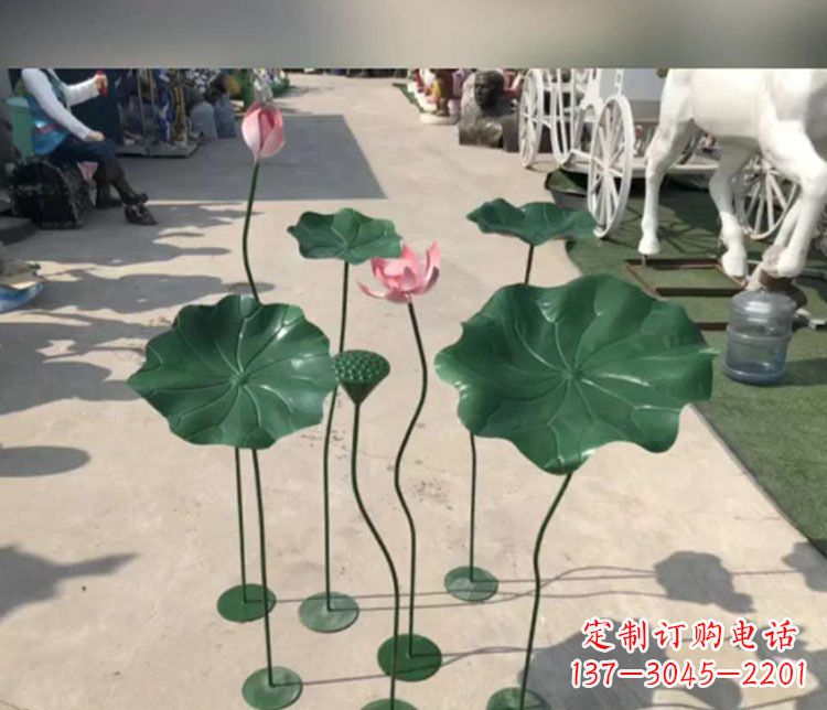 湖南不锈钢园林荷花雕塑