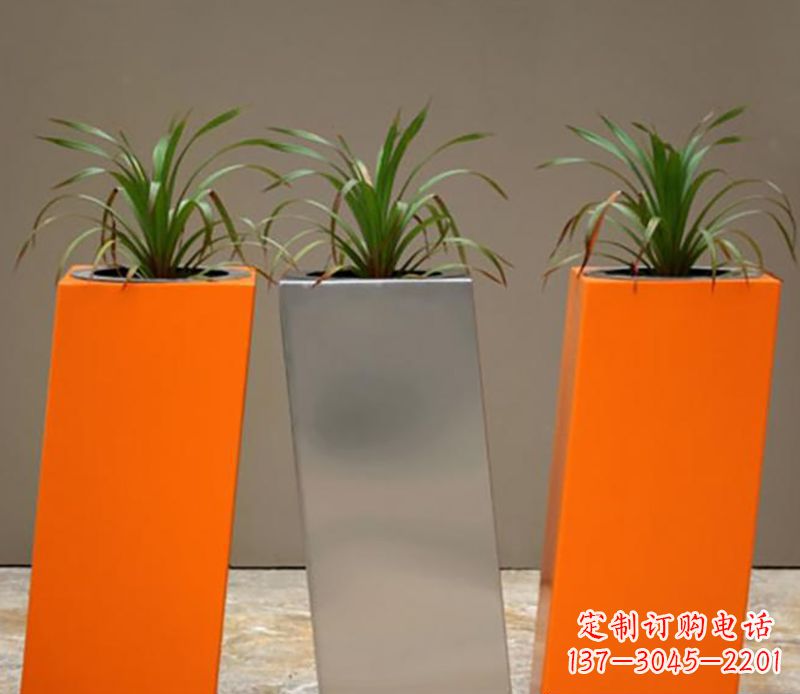 湖南不锈钢园林花盆雕塑