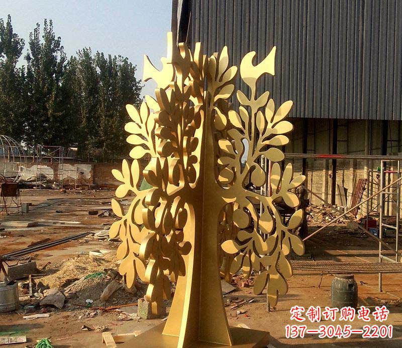 湖南不锈钢树叶雕塑艺术的精美表现