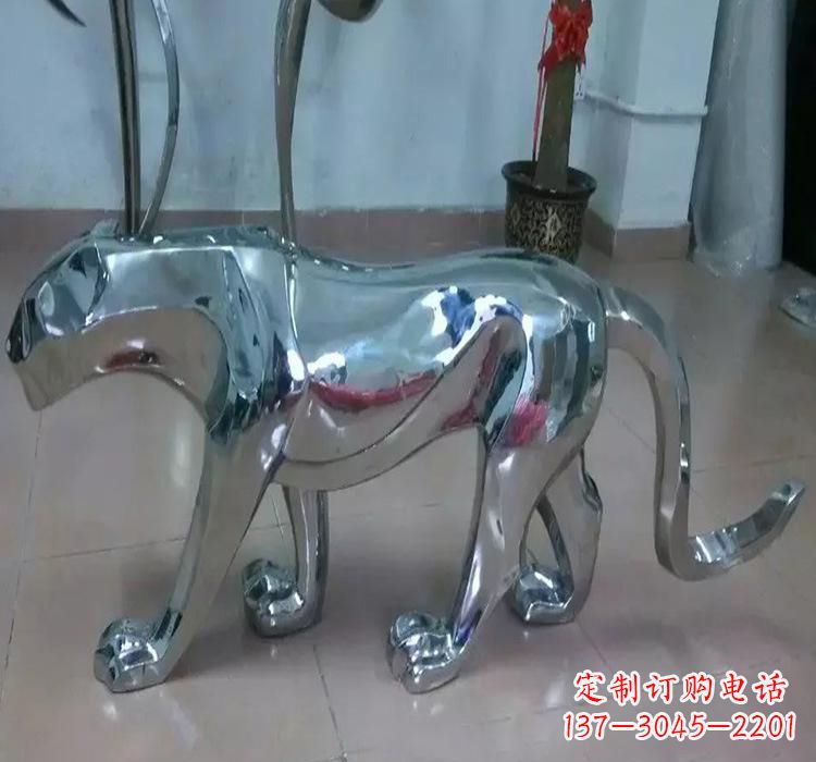 湖南不锈钢园林老虎雕塑