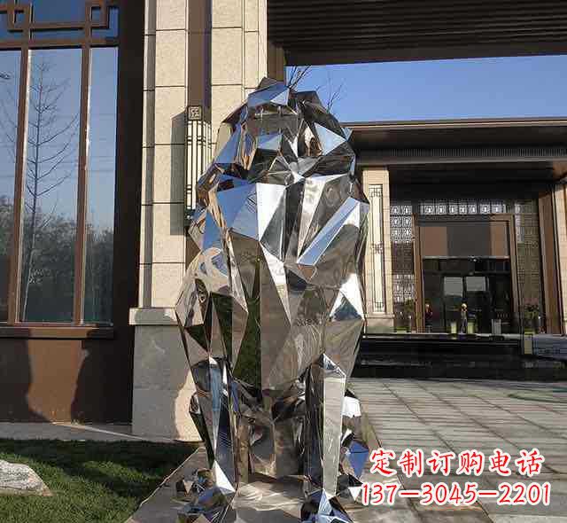 湖南不锈钢狮子雕塑给园林带来神秘与力量