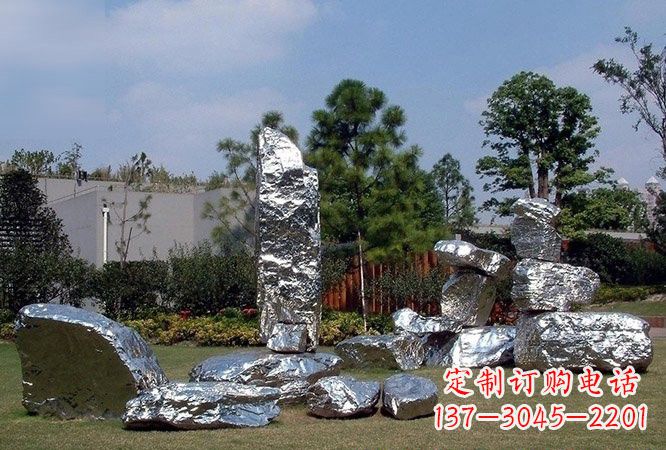 湖南不锈钢园林太湖石雕塑
