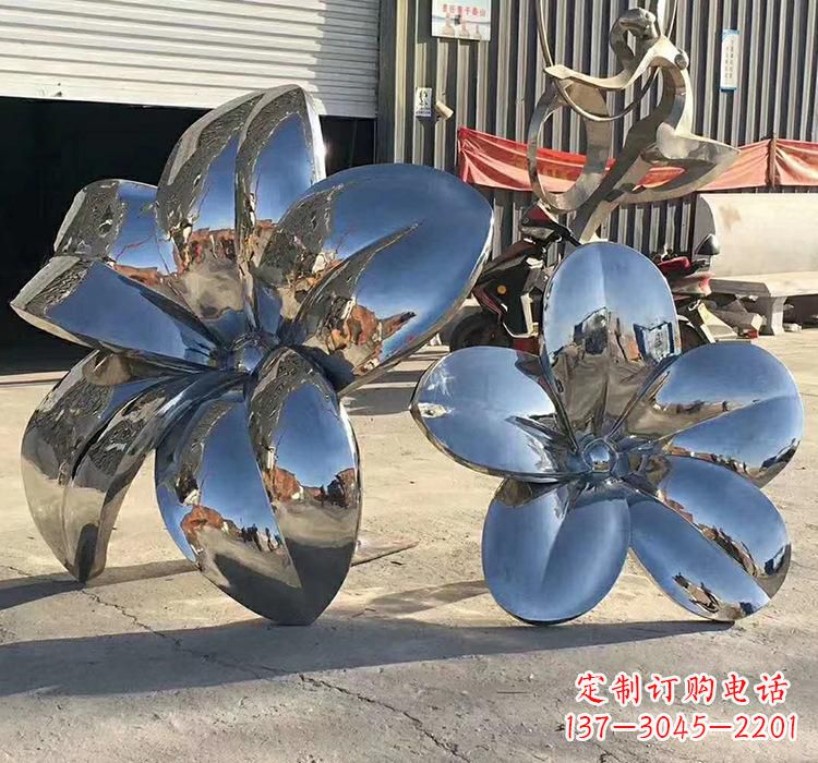 湖南不锈钢园林艺术荷花雕塑