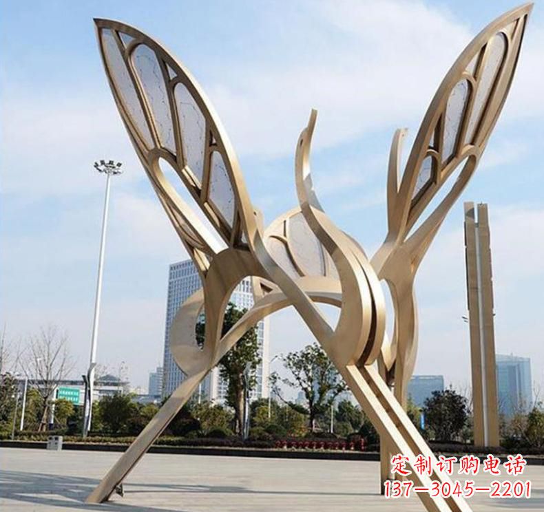 湖南不锈钢园林艺术仙鹤雕塑