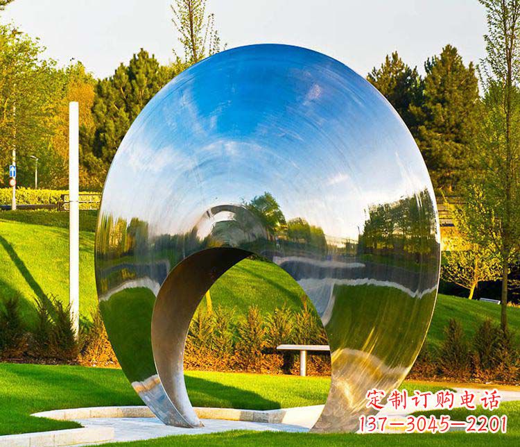 湖南不锈钢圆环抽象雕塑1