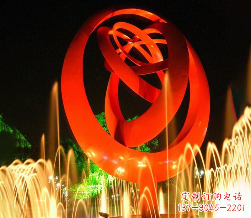 湖南不锈钢圆环抽象雕塑
