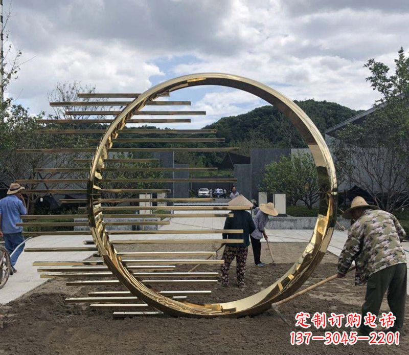 湖南不锈钢圆环艺术雕塑