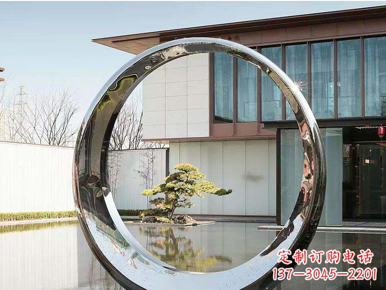 湖南不锈钢月亮雕塑精美绝伦