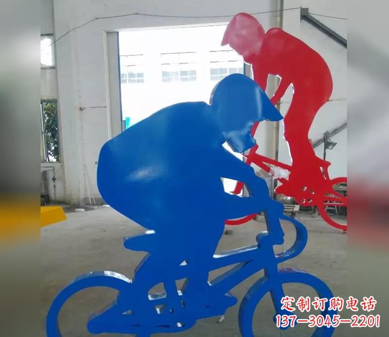 湖南不锈钢运动骑·精美自行车雕塑