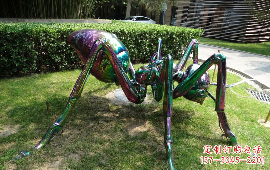 湖南不锈钢蜘蛛园林景观雕塑