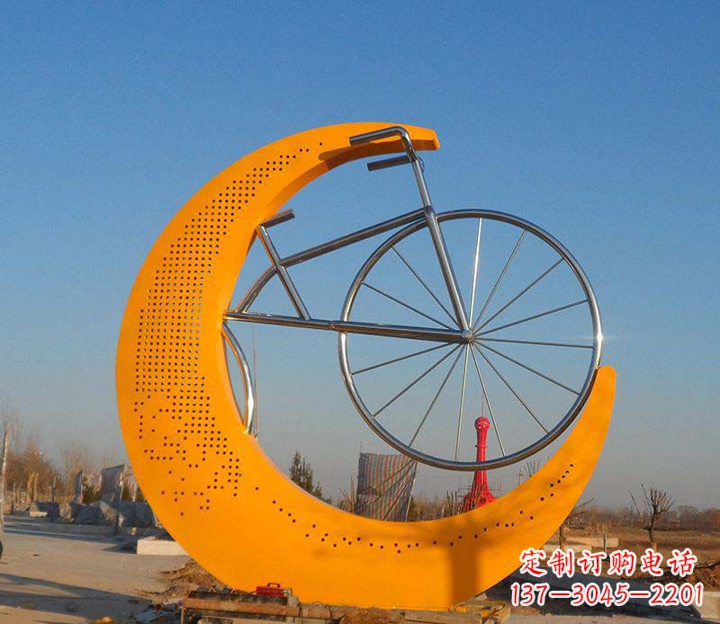 湖南不锈钢自行车雕塑一次性看到的艺术经典