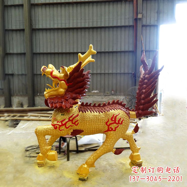 湖南精美麒麟铜雕塑