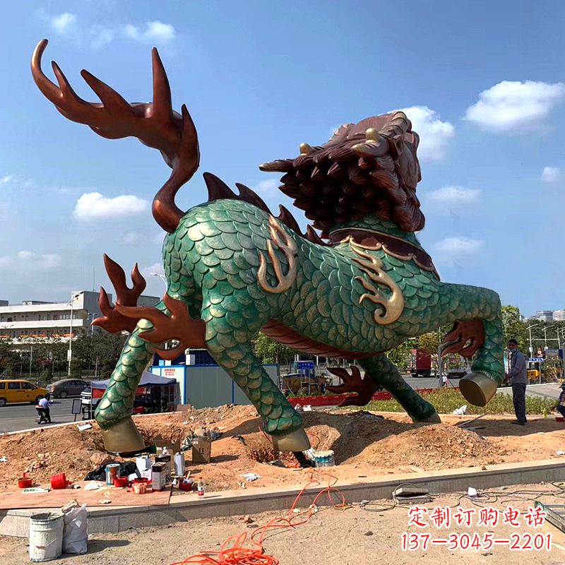 湖南麒麟雕塑——美丽传说的象征