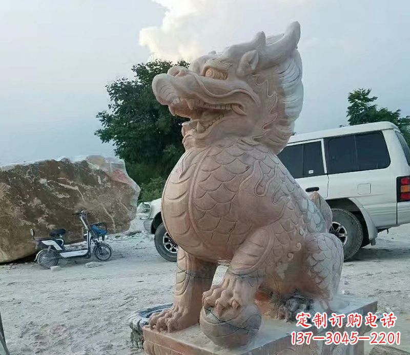 湖南麒麟雕塑象征传统文化的精灵