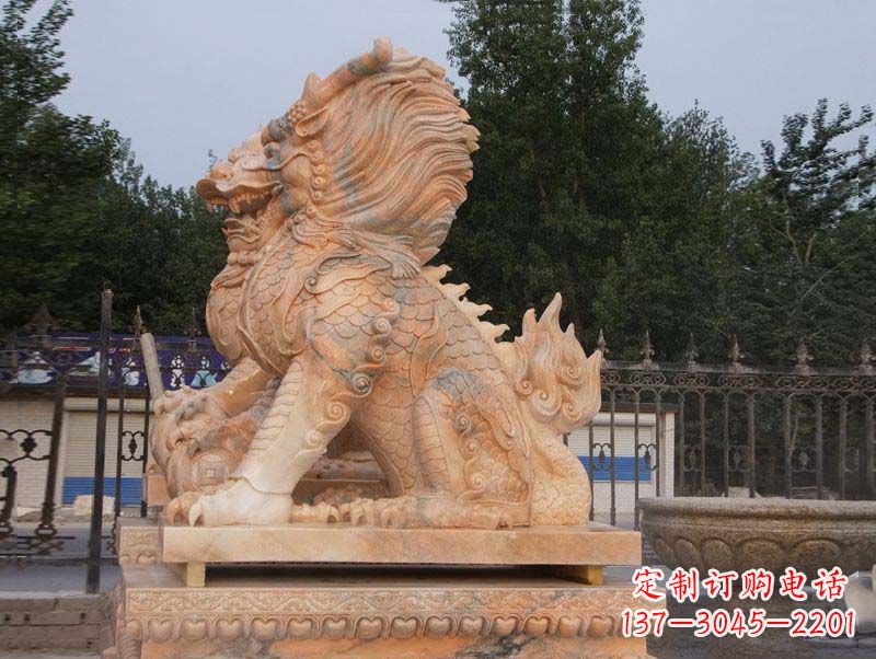 湖南麒麟门口镇宅石雕