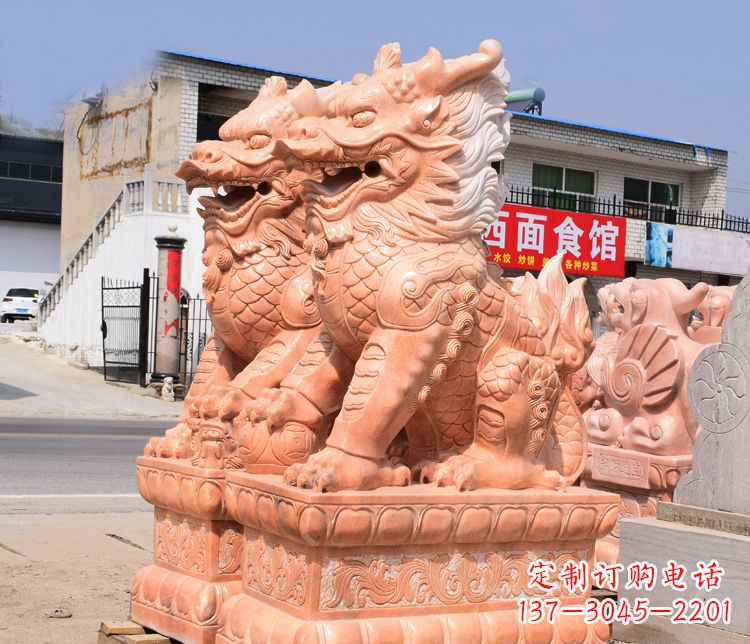 湖南传说中的麒麟雕塑
