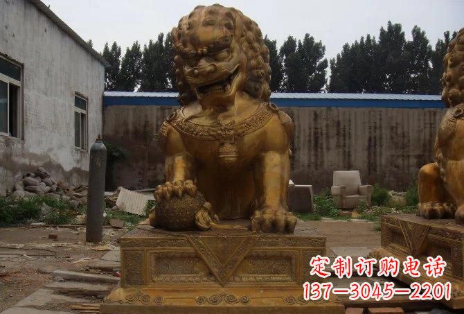 湖南静谧的狮子雕塑精美的工艺与精神传承