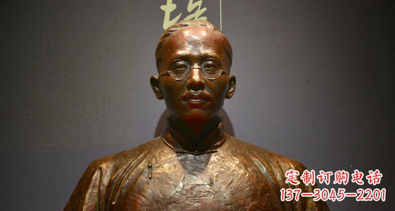 湖南蔡元培先生名人胸像铜雕