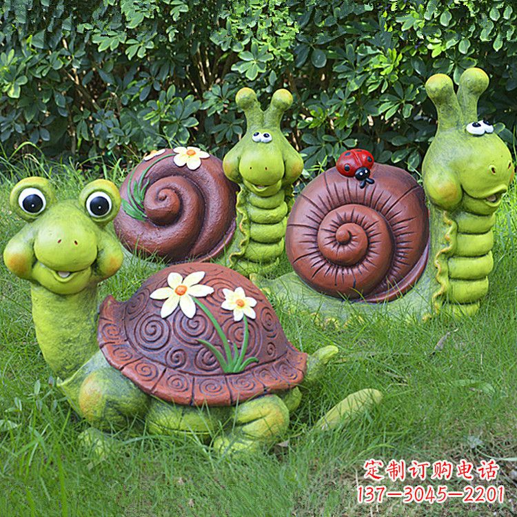 湖南蜗牛雕塑——精致的草坪小动物装点