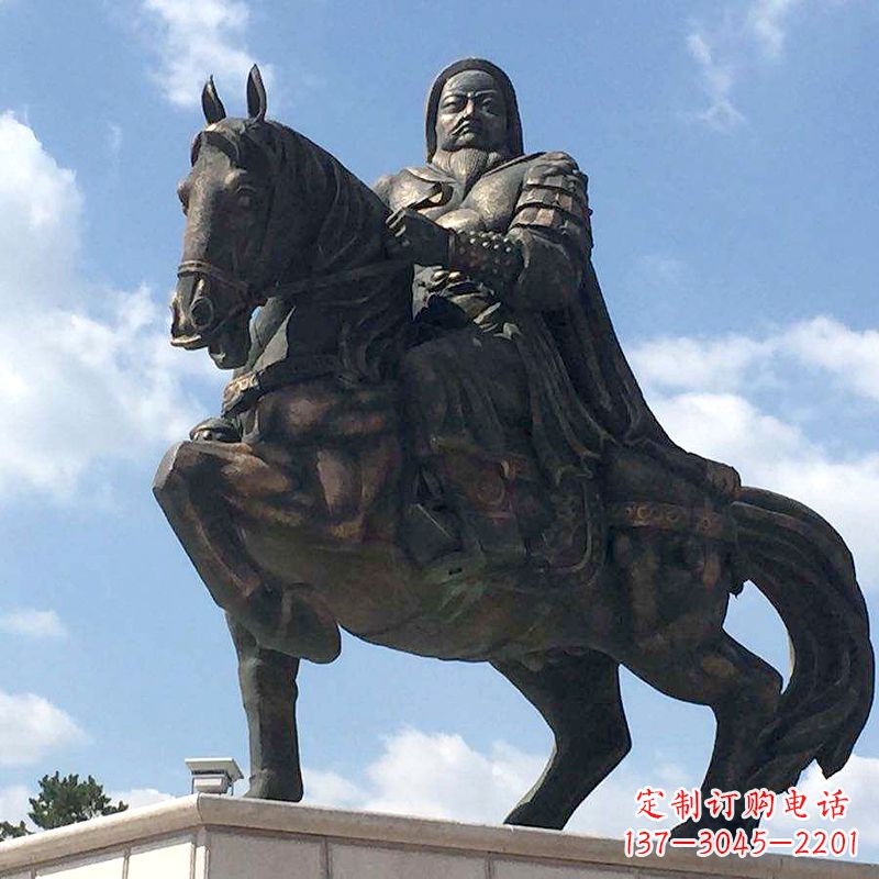 湖南成吉思汗驰骋铜像象征着不朽的传奇