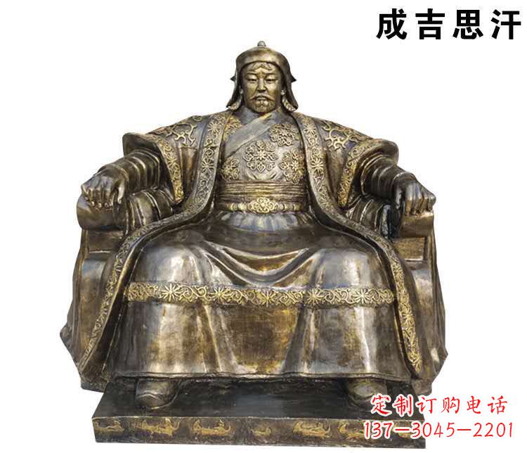 湖南成吉思汗英雄的雕像