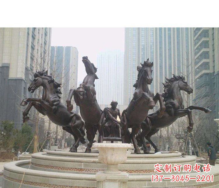 湖南城市阿波罗战马铜雕