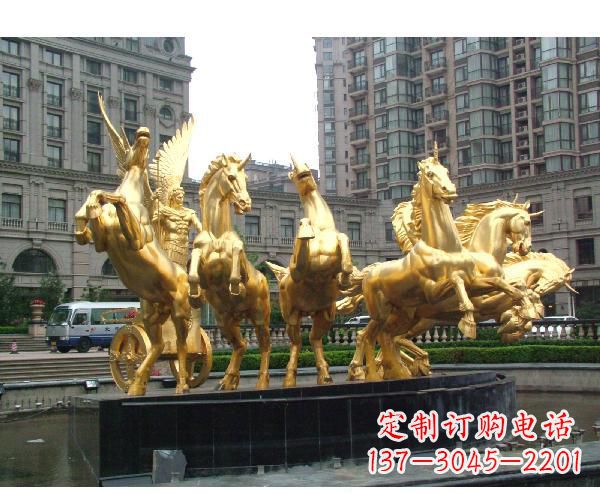 湖南城市阿波罗战车铜雕马