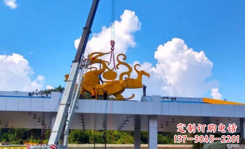 湖南城市不锈钢抽象飞龙雕塑